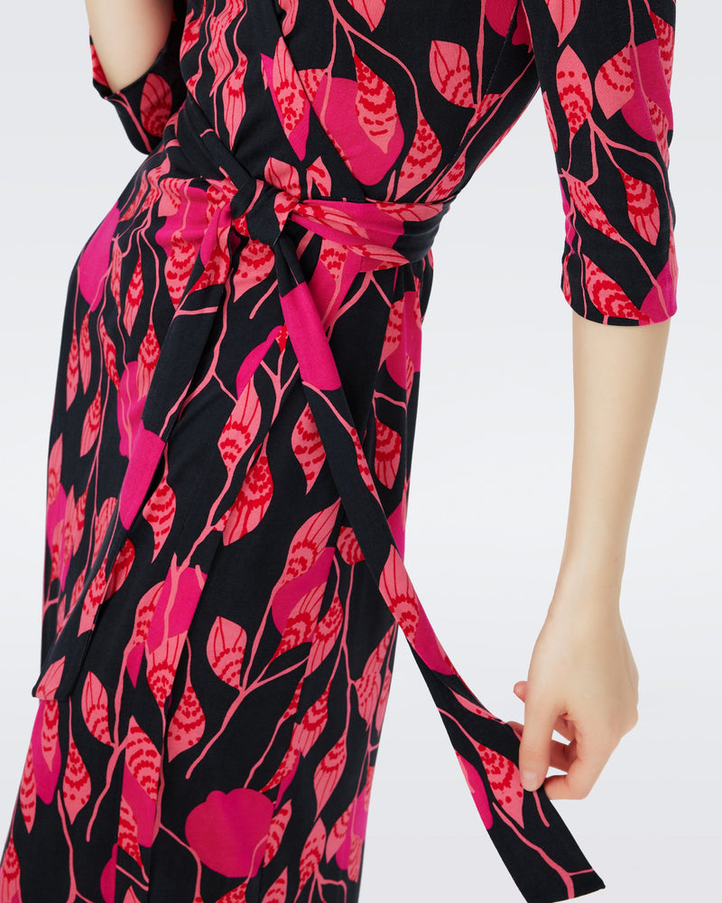 Abigail Silk Jersey Midi Wrap Dress