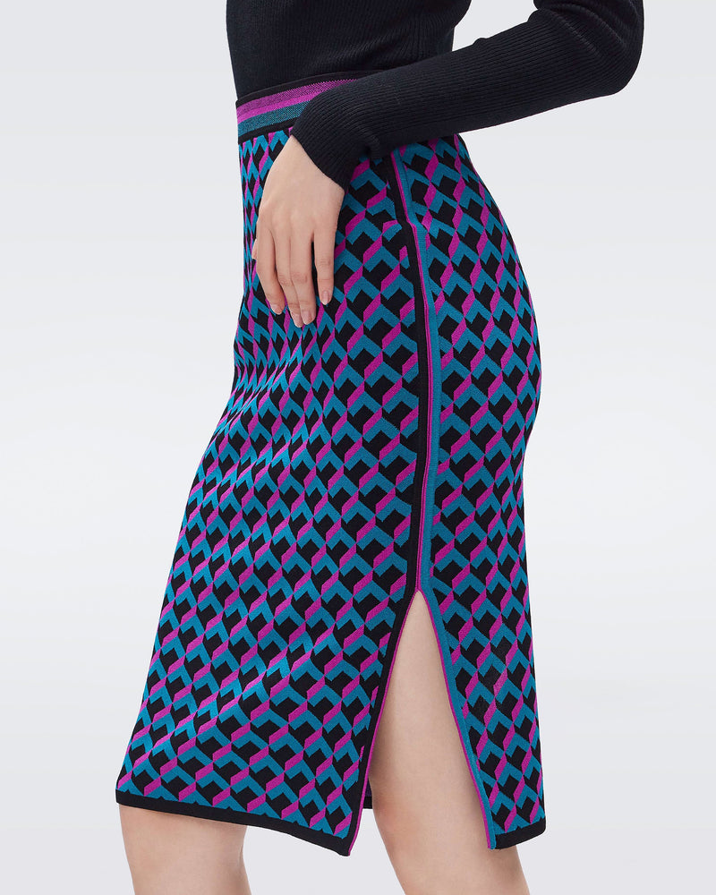 Hazel Jacquard Knit Skirt