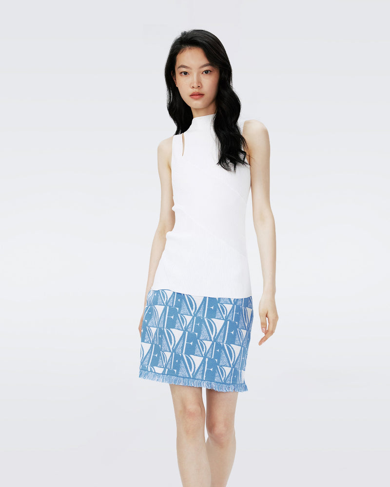 Alejandra Cotton Jacquard Skirt