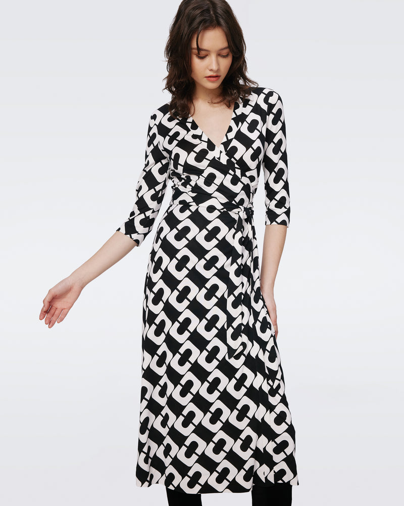 Abigail Silk Jersey Midi Wrap Dress