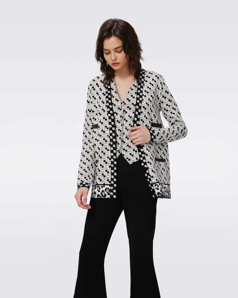 Korbin Knit Jacquard Cardigan