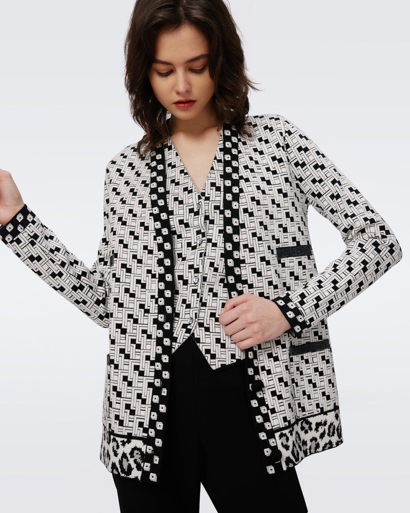 Korbin Knit Jacquard Cardigan