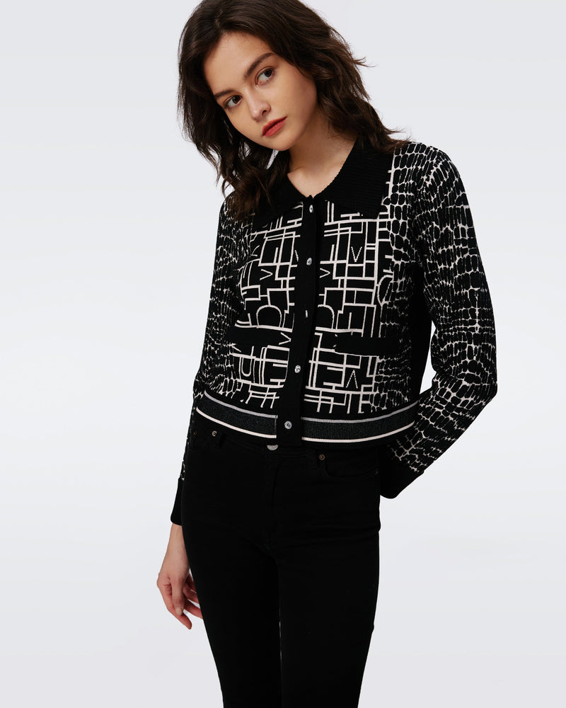 Riva Knit Jacquard Cardigan