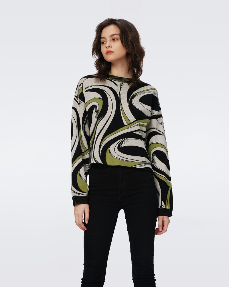 Tierna Knit Jacquard Sweater